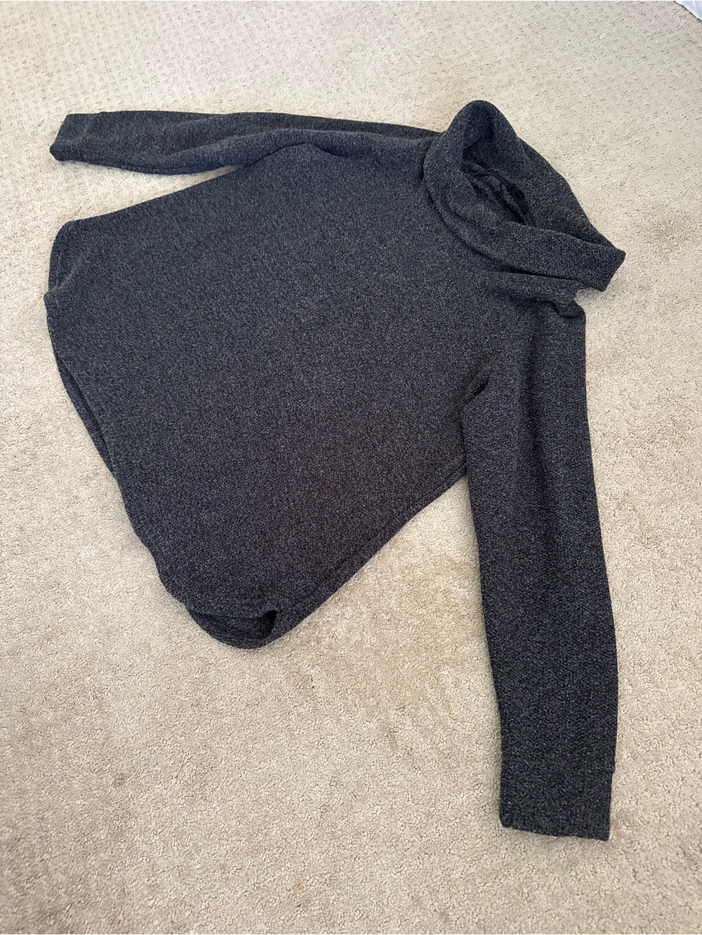 Jane and Delancey Dark Charcoal Cowl Neck Sweater